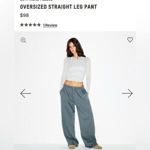 Skims zircon fleece Oversized Straight Leg Pants